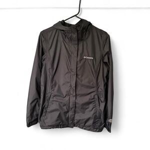 Columbia Women’s Black Lightweight Windbreaker Jacket Size Medium Full Zip Nylon
